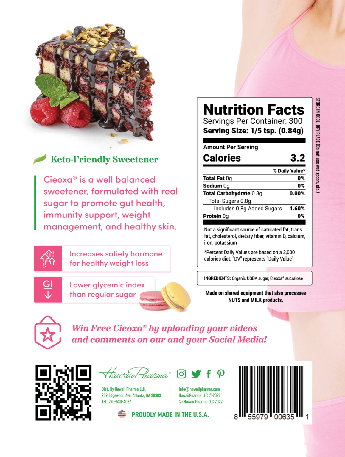 <strong>Cíeoxa <sup>®</sup> Skinny Healthy Sugar<br><h5>Natural Sweetener, Natural & Vegan, 100% Sweetness, 70% Less Sugar</h5 - Image 2